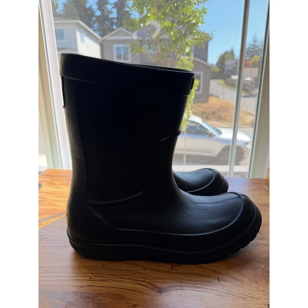 Crocs Alcast Black Waterproof Pull On Rain Boots Men's Size 9